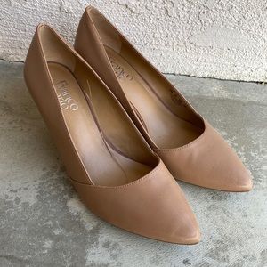 Franco Sarto Frankie Nude wedge pump